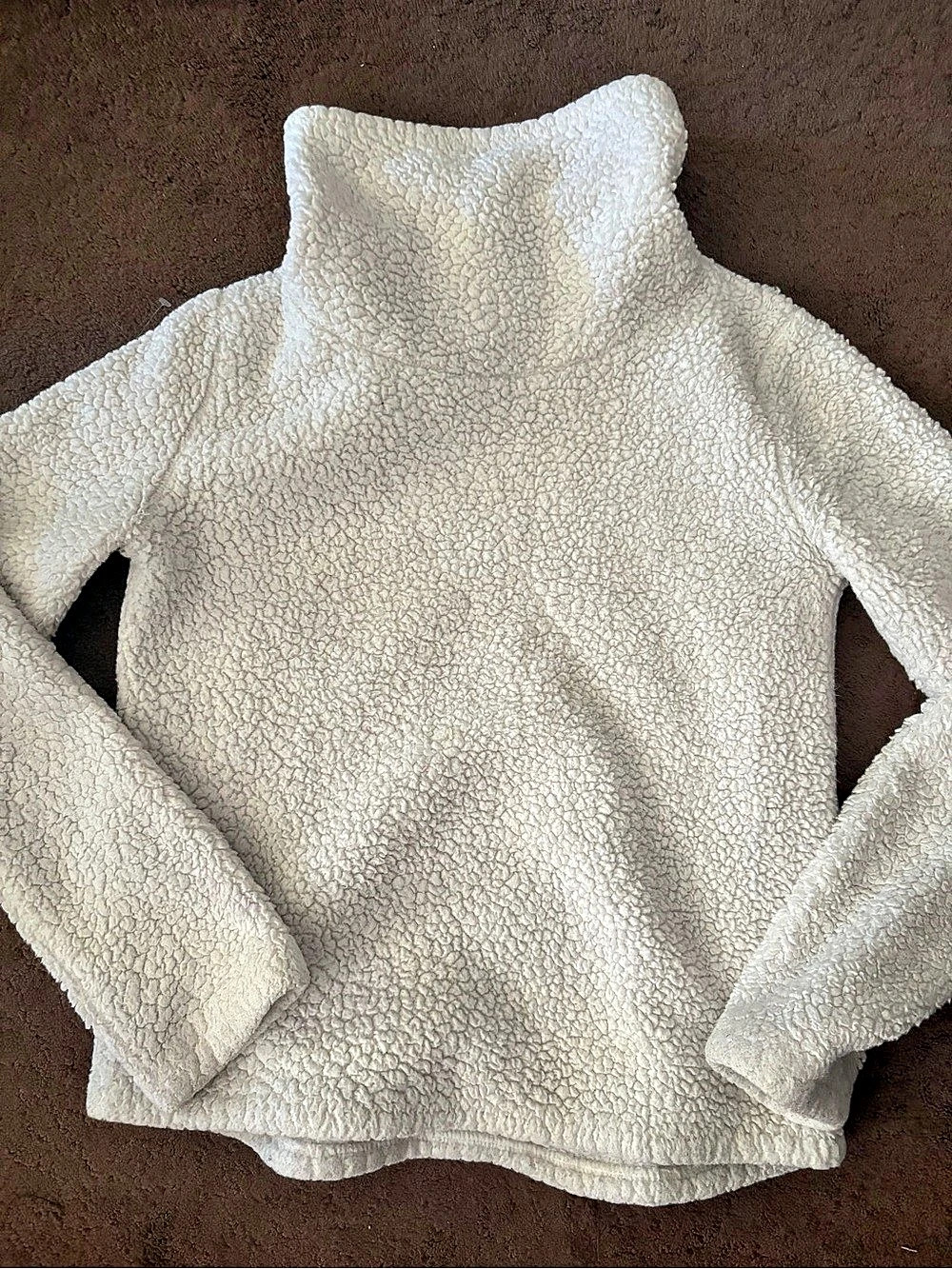 LAB JOY Teddy Fleece Jacket in White Size XS Like New